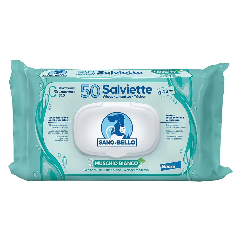 SALVIETTE DETERGENTI 'SANO E BELLO' profumazione al muschio bianco
