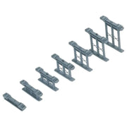 Set 7 piloni inclinati per rampe e viadotti 1:76