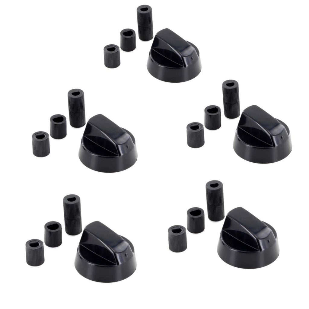 Set di manopole a rotella, 5 pezzi, diametro 42 mm, con adattatori da 6/8 mm