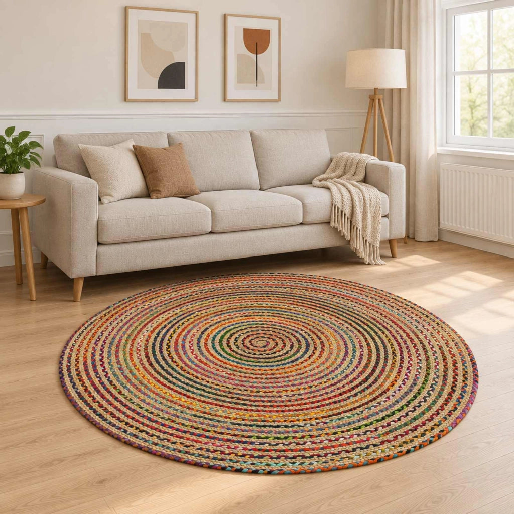 Tappeto da Area Multicolore Ø 210 cm Juta 42010761