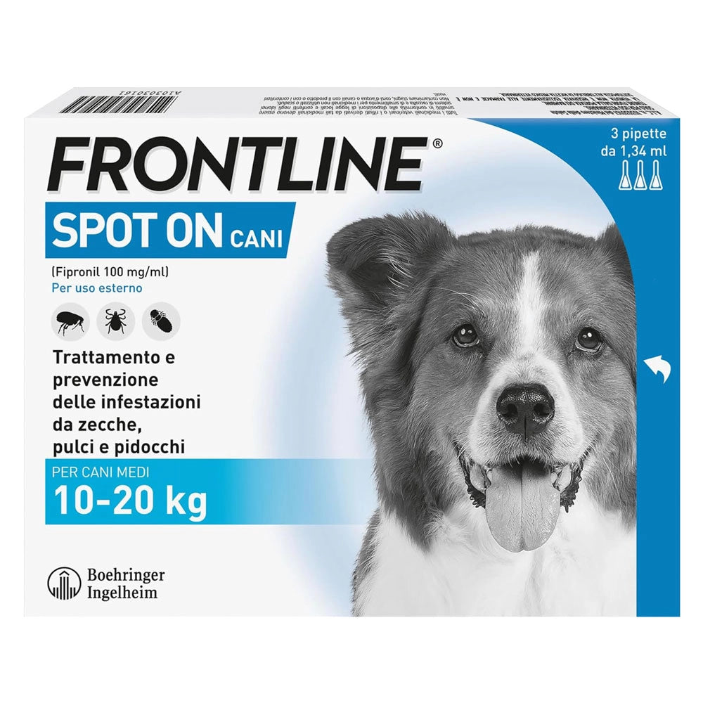 ANTIPARASSITARIO 'FRONTLINE SPOT-ON' cani 10/20 kg - 3 pipette ml 1,34