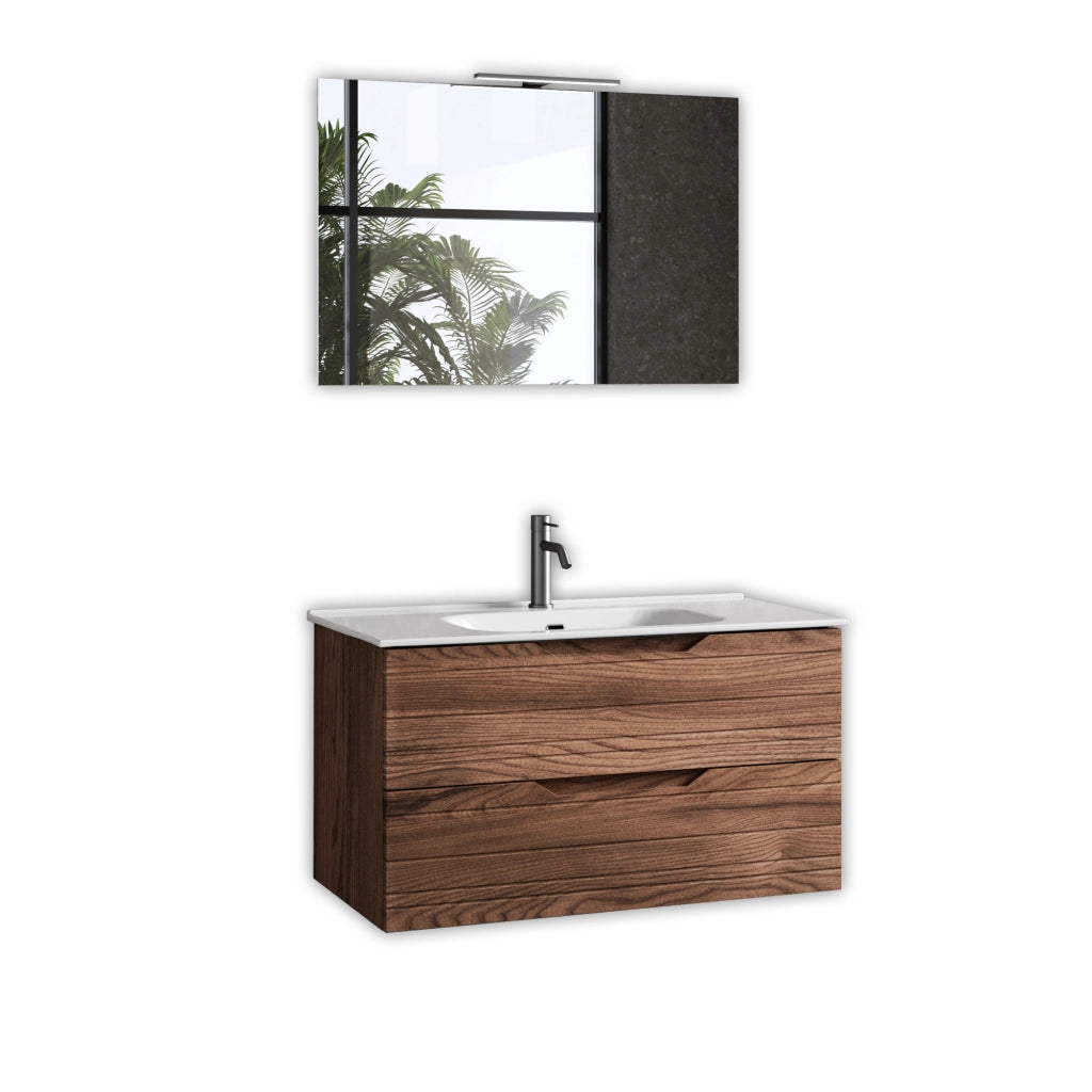Composizione 4 pezzi SOLMIRA rovere rio