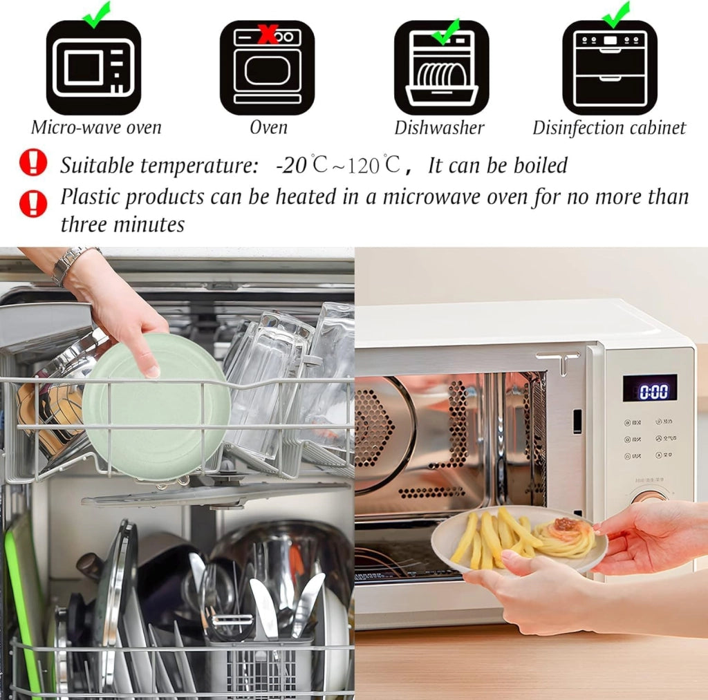 Piatti in plastica, confezione da 4 pezzi, infrangibili, diametro 15 cm, ideali per campeggio e picnic