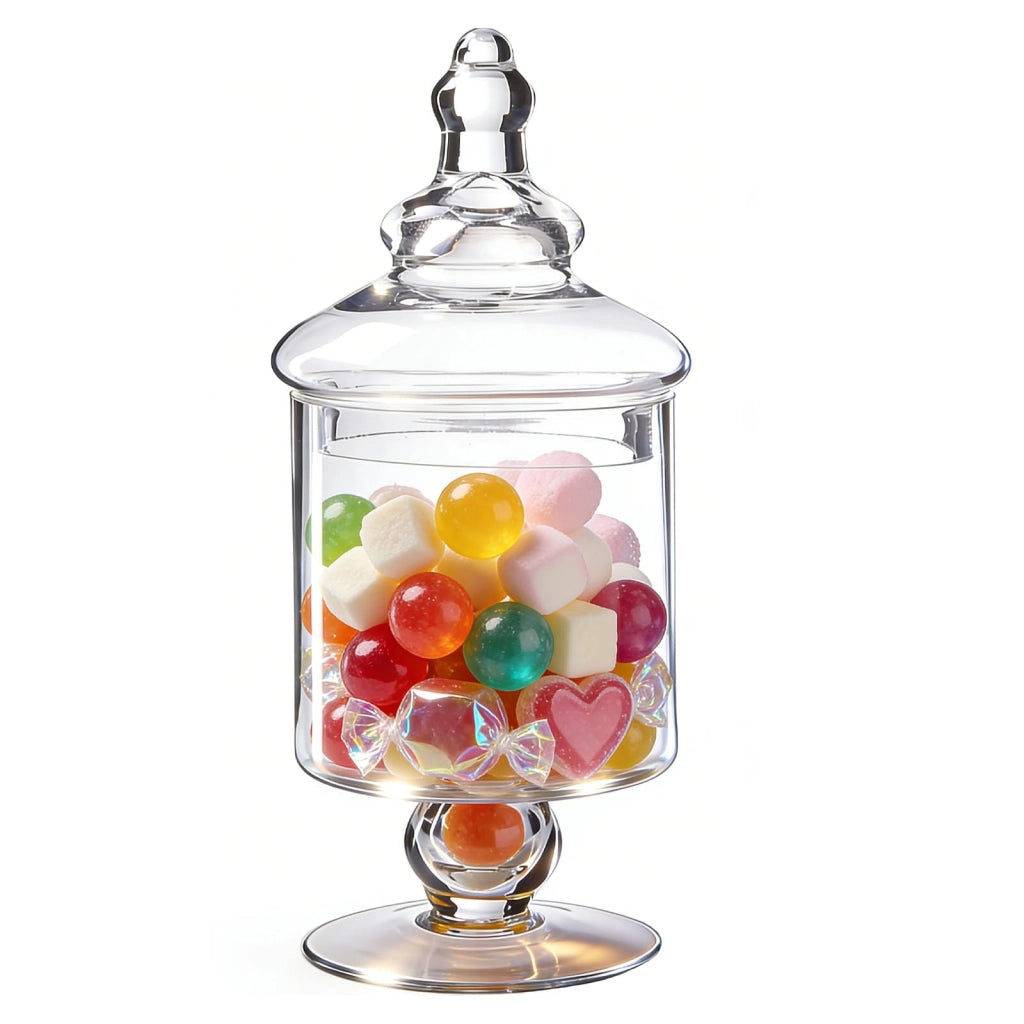 Barattolo in vetro, 22 cm, trasparente, con coperchio, 1 pezzo