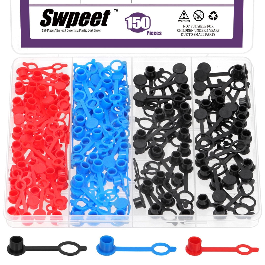 Set di 150 cappucci per nipple di lubrificazione, dimensioni M6/M8/M10, in plastica, per protezione dalla polvere