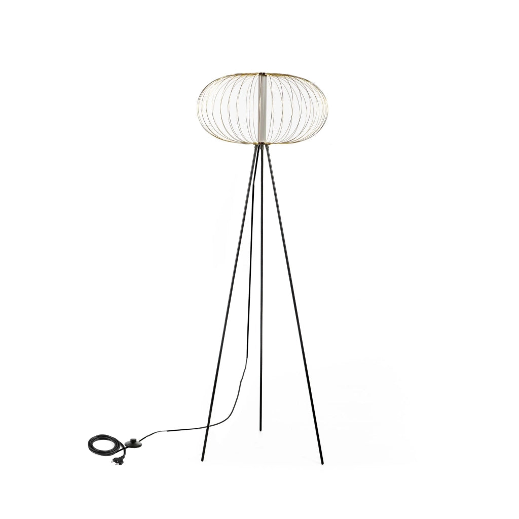 Lampada led da terra MAGDA ottone