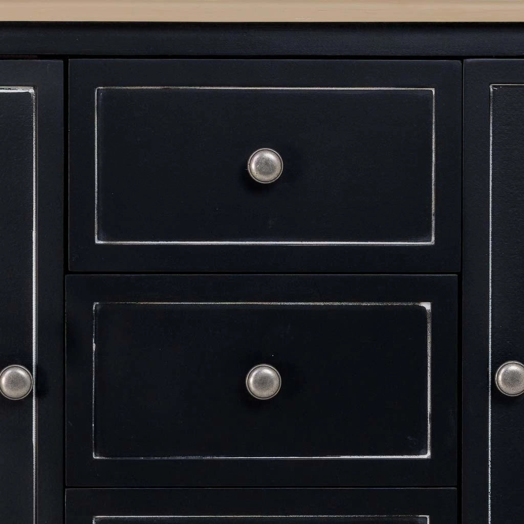 Credenza in legno nero 100x40x86h cm