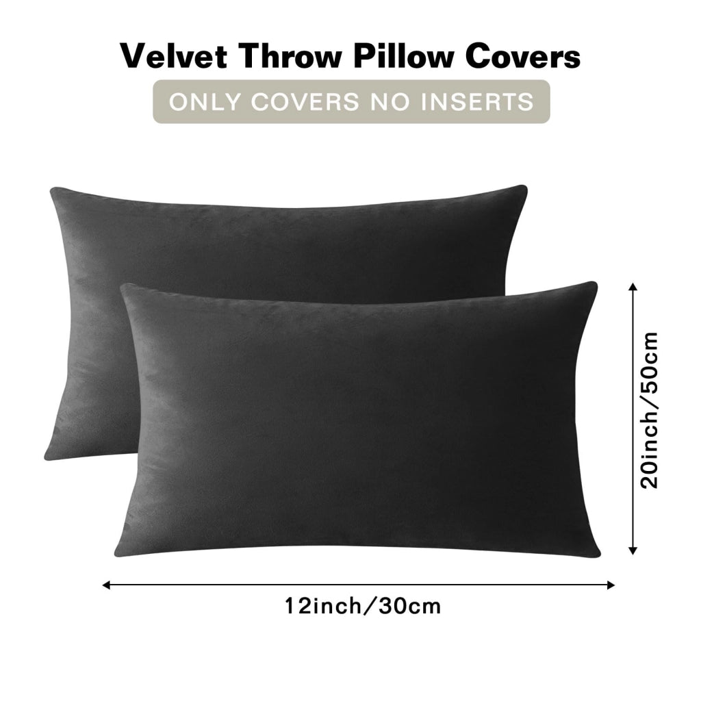 Coperte per cuscini, 30x50 cm, set da 2, morbide, rettangolari, con cerniera