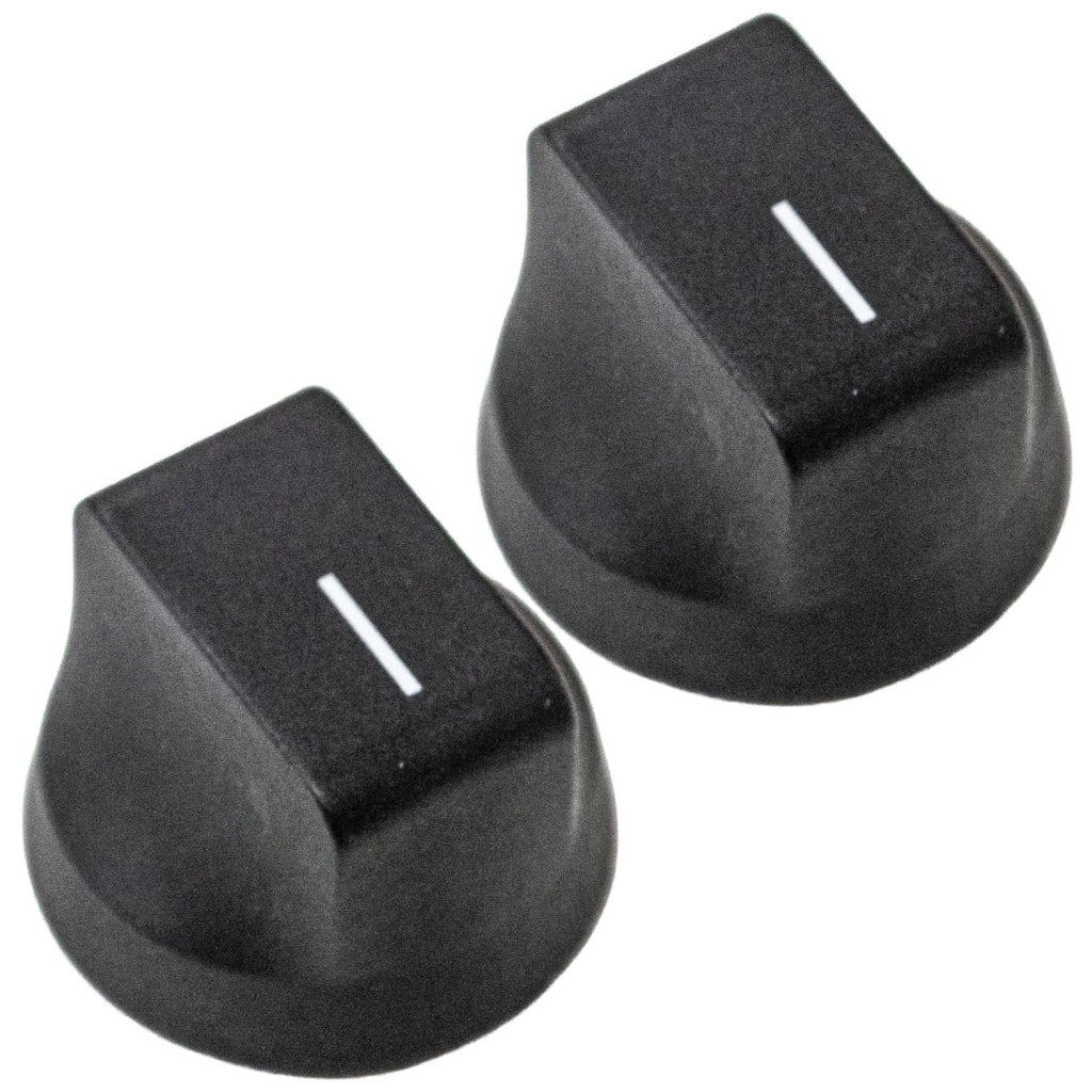 2 bottoni di ricambio per piano cottura, diametro 6 mm, foro centrale 3 mm, colore nero, compatibili con Electrolux