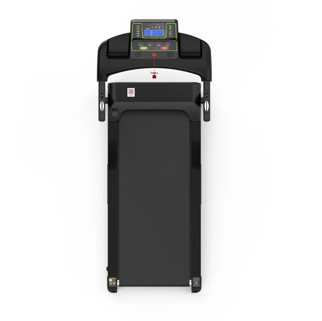 Tapis roulant pieghevole con app e 12 programmi, nero