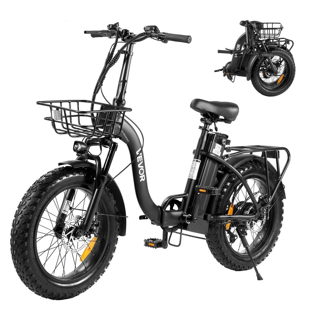VES623 Bici Elettrica Pieghevole 250W 36V, Batteria Rimovibile 25Ah, Cambio a 7 Velocità, Autonomia 70 km, in Lega di Alluminio