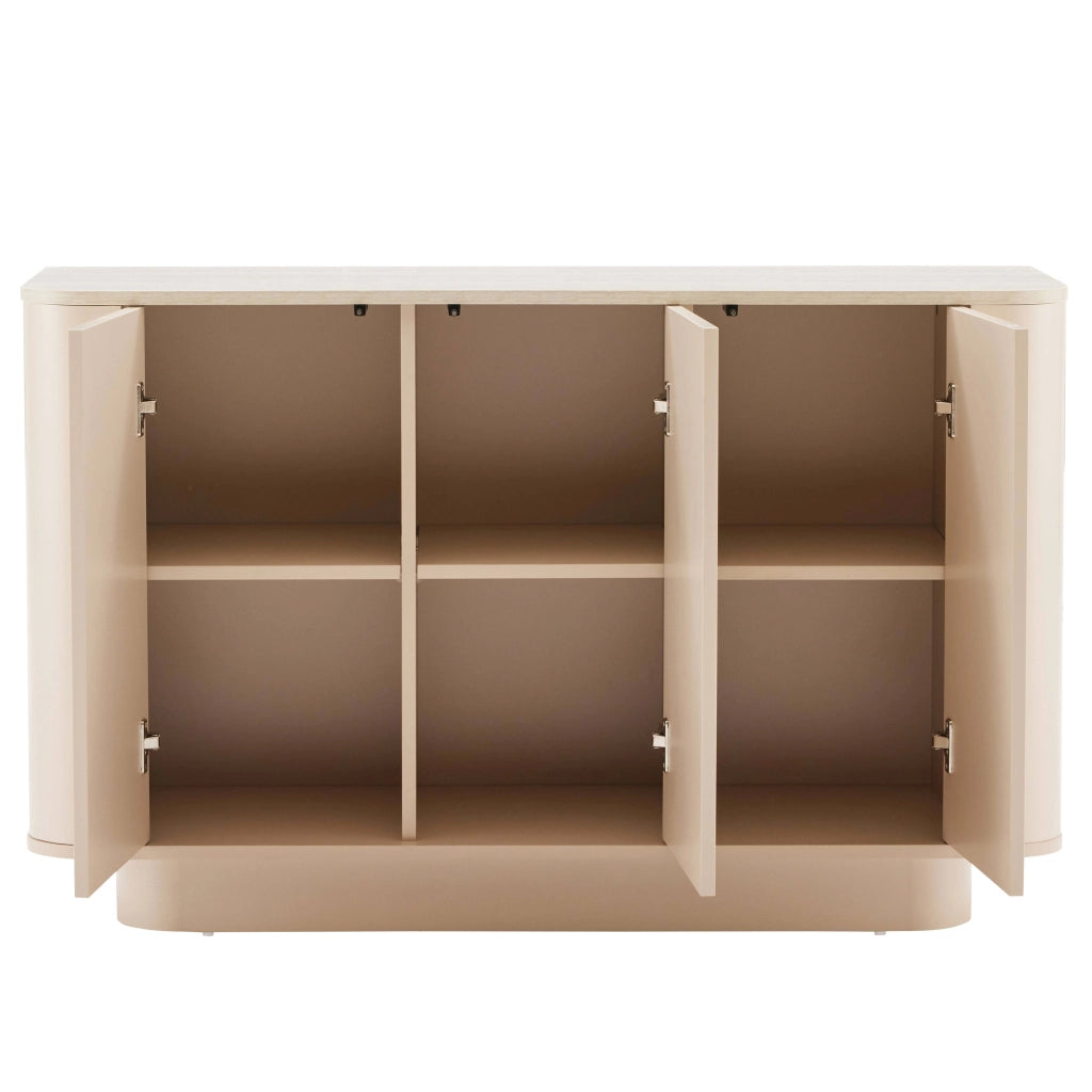 Oviala - Credenza semplice a 3 ante 120 cm crema