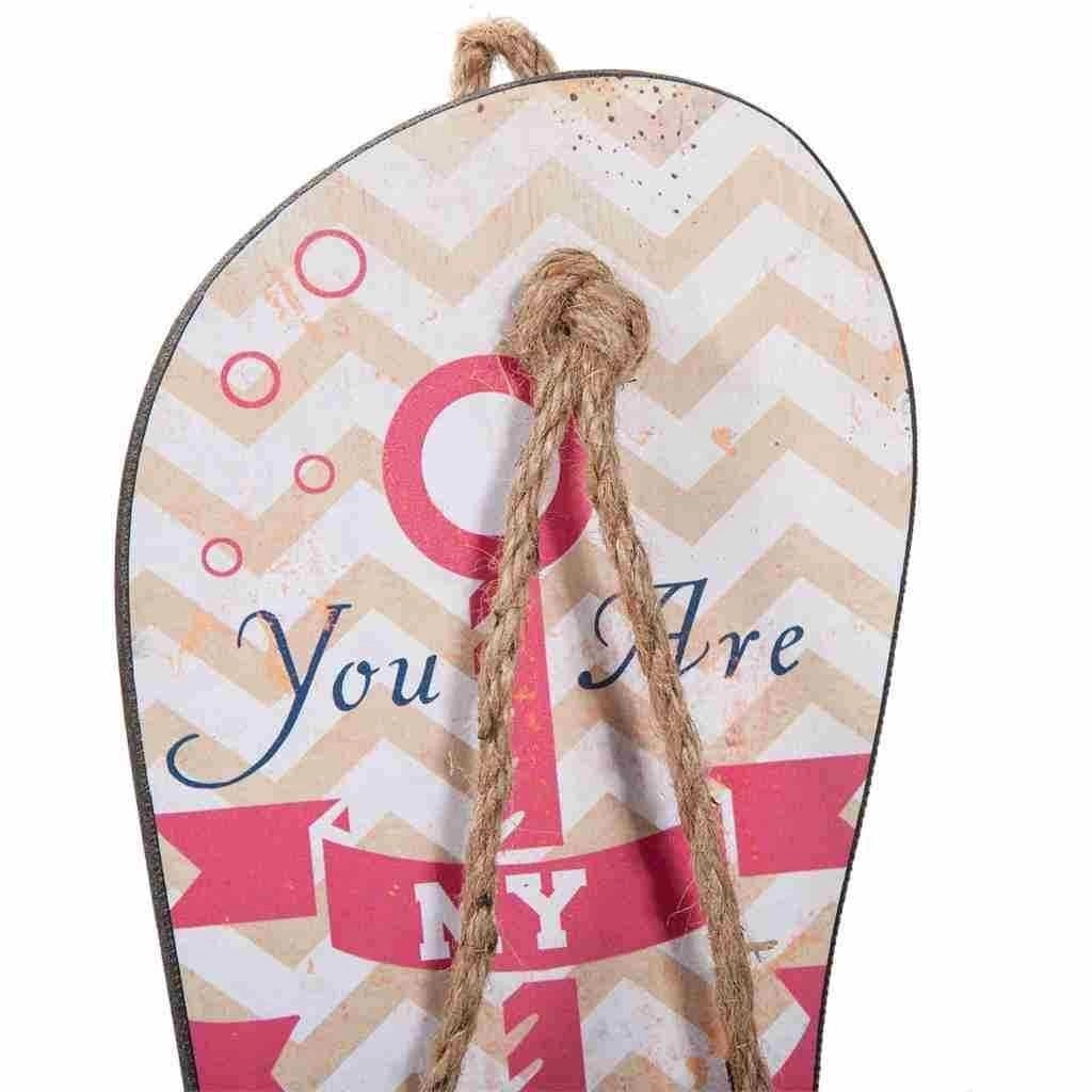 Coppia di infradito decorative multicolori 34x15x02h cm