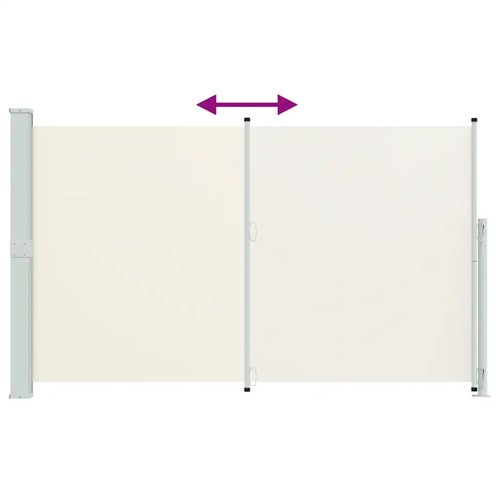 Tenda Laterale Retrattile per Patio 180x314 cm Crema 313400
