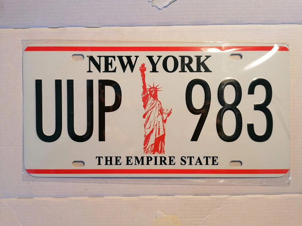 Pannello decorativo in metallo raffigurante l'Empire State Building di New York, dimensioni 15,25 x 30,50 cm, con rilievo