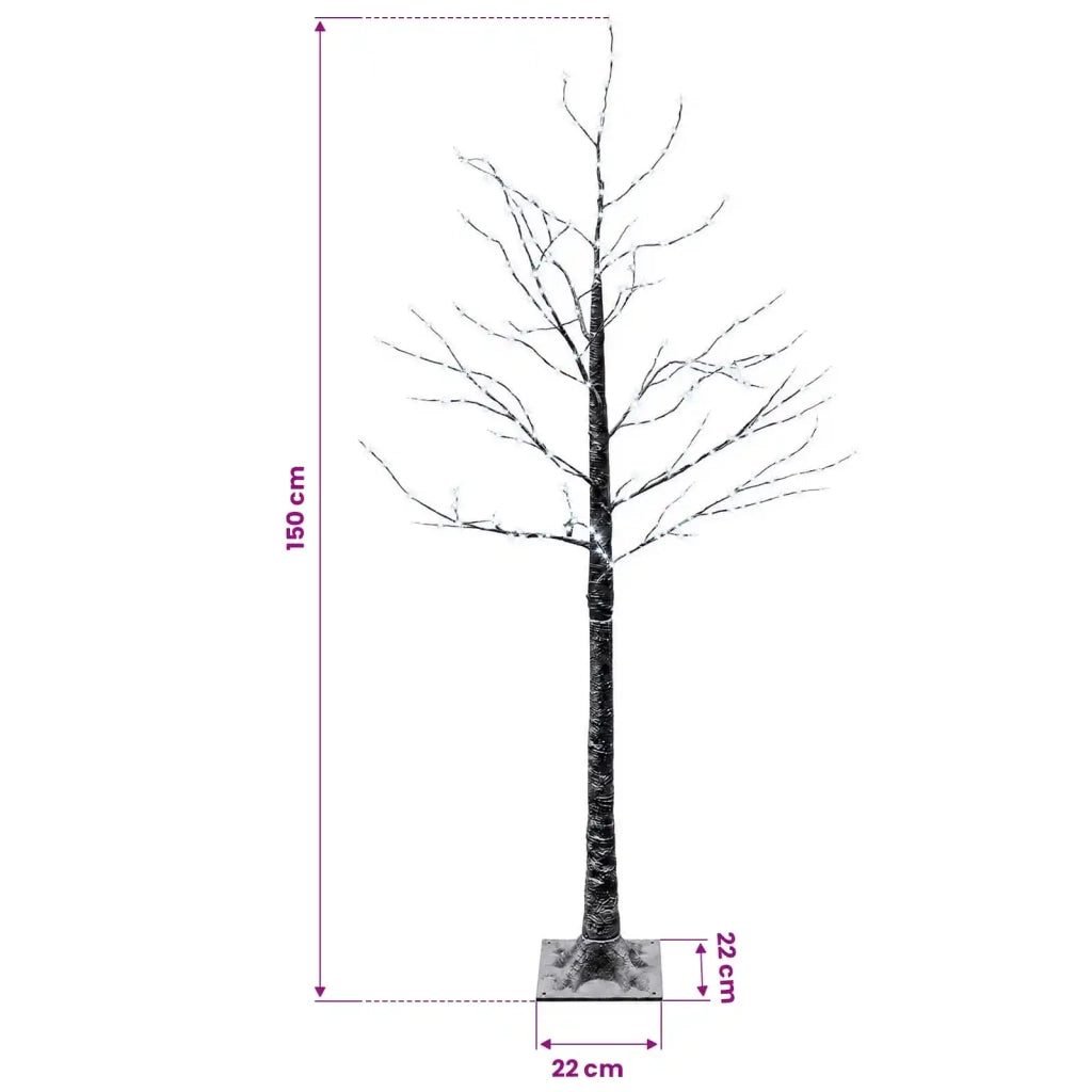 Albero di Natale LED innevato Marrone 22 x 22 x 150 cm Plastica 42055344