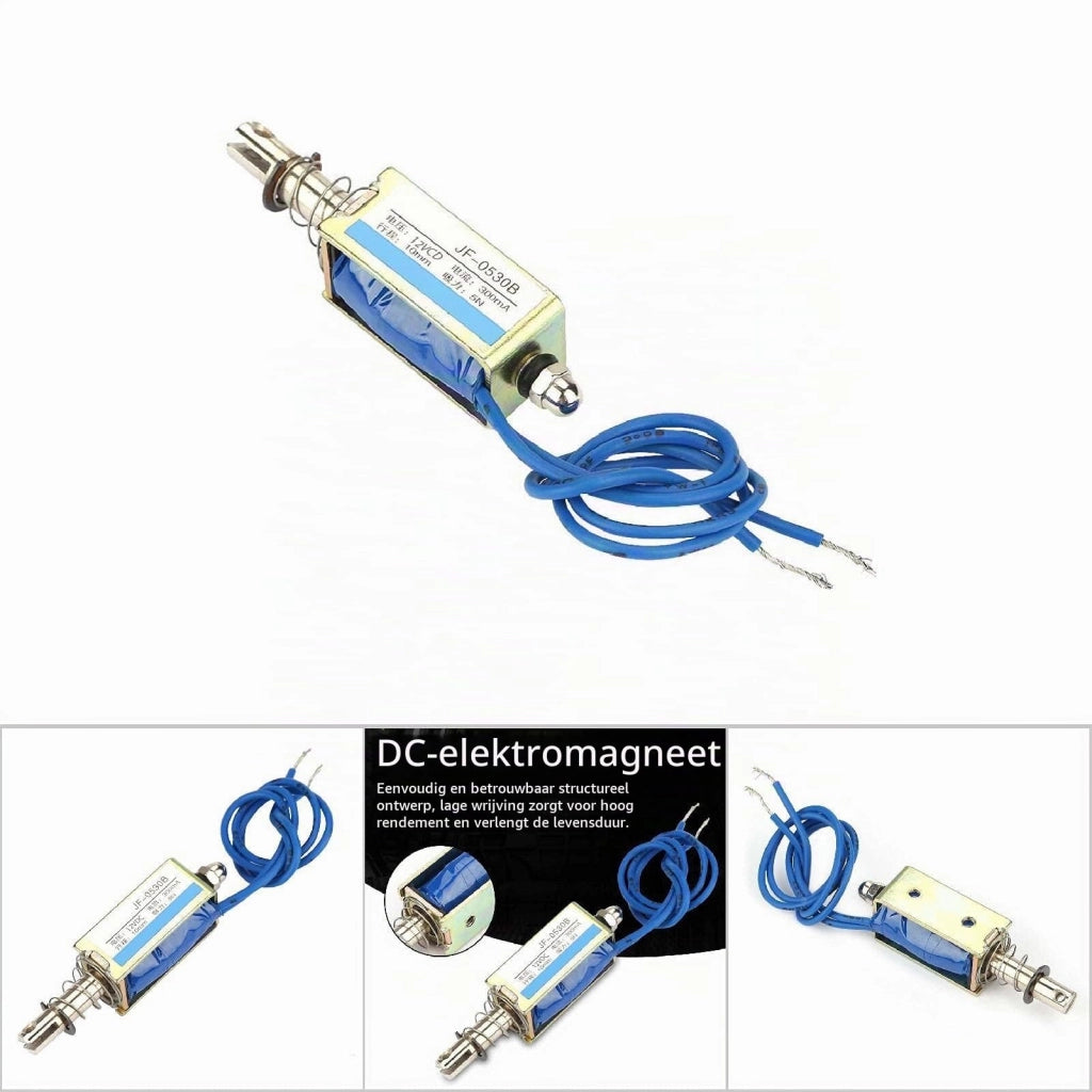 Elettromagnete a solenoide JF-0530B, 12V DC, 5N, 300mA, a azione push-pull