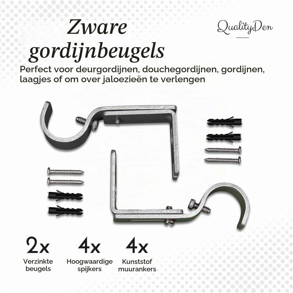 Set di supporti per tende, 2 pezzi, regolabili da 9 a 12 cm, colore argento