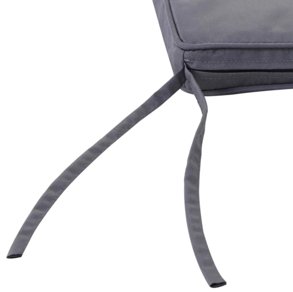 Set di 2 cuscini per sedie da giardino grigio scuro 45 x 45 cm