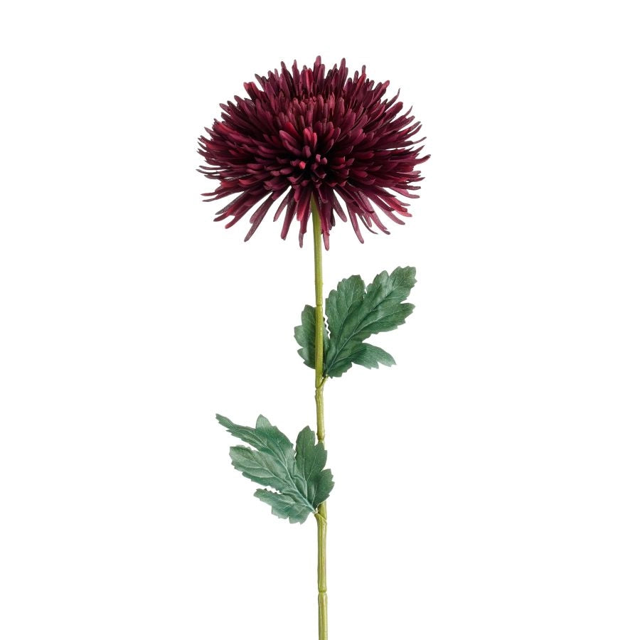 CRISANTEMO ARTIFICIALE BORDEAUX PER COMPOSIZIONI FLOREALI 173 CM EDELMANN