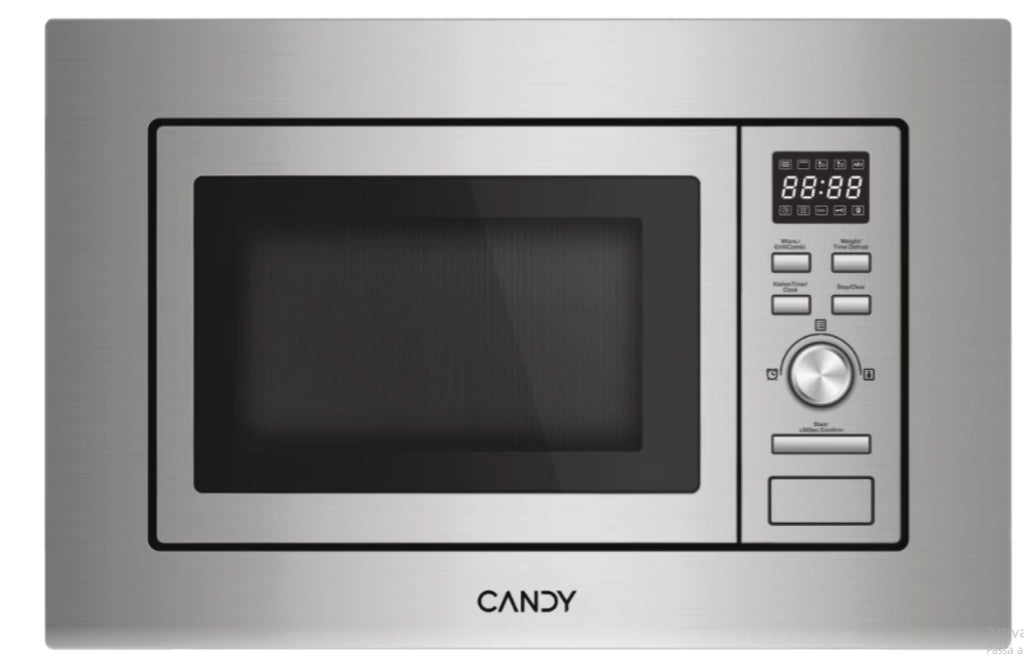 Candy ca20fmw7ng forno a microonde da incasso, wave 600 inox, 20 litri, con programma defrost