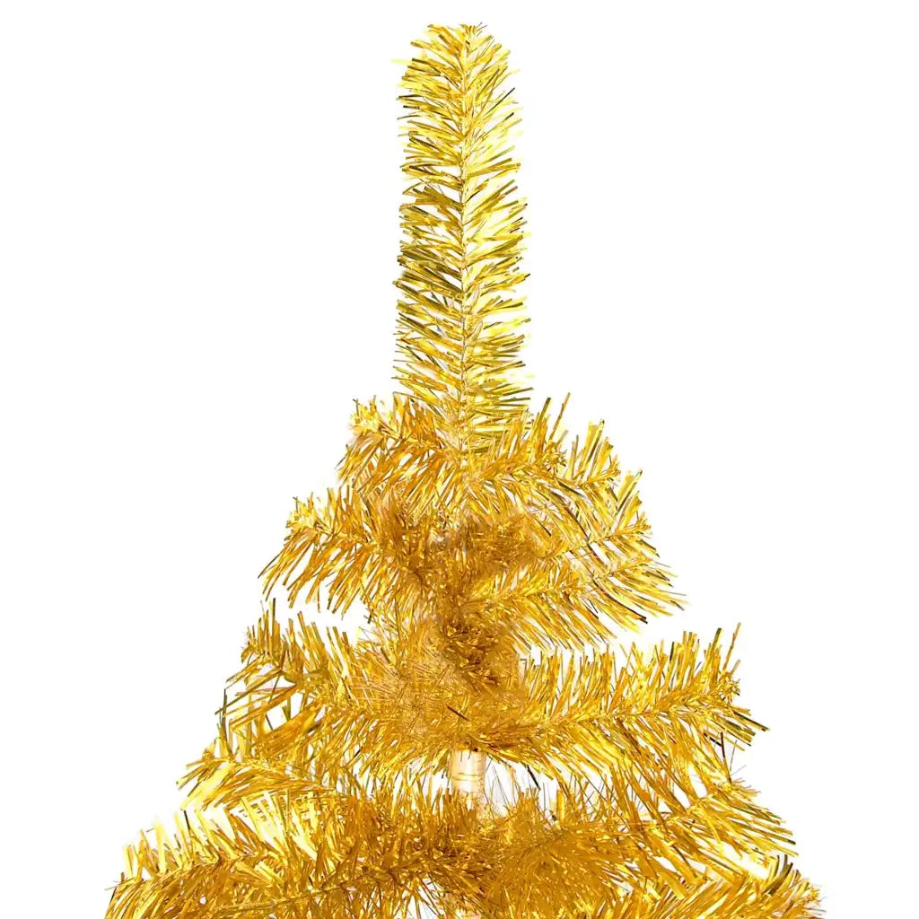 Albero di Natale Preilluminato con Palline Oro 120 cm PET 3077689