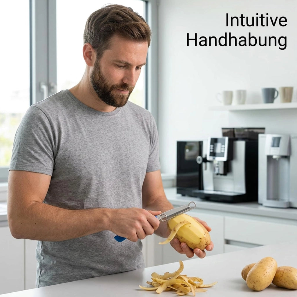 Set di tre pelapatate per verdure, con manico ergonomico