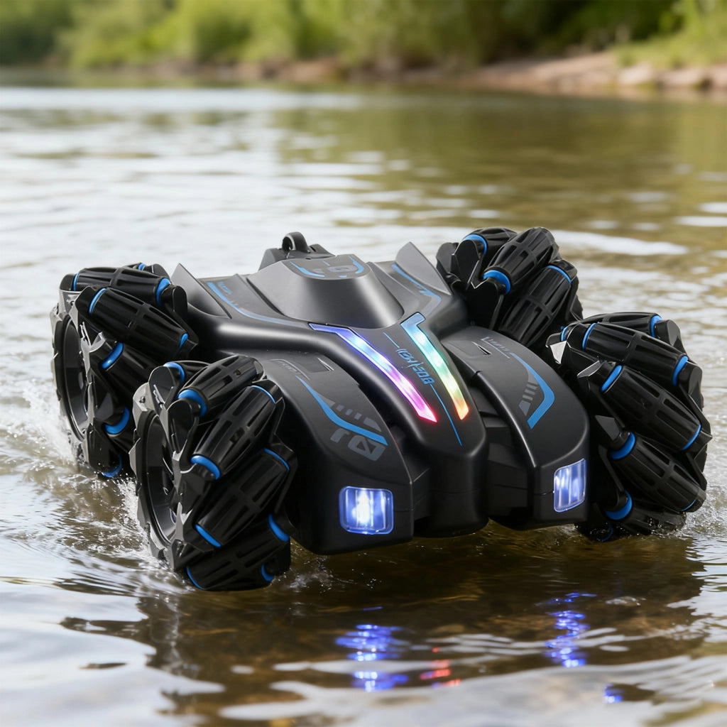 Auto acrobatica radiocomandata 4x4 con controllo gestuale, luci e doppio spruzzo