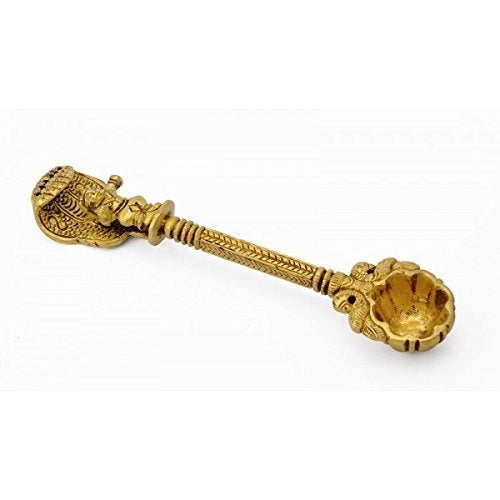 Cucchiaio rituale in ottone a forma di Sheshnag, 18 cm, regalo indiano