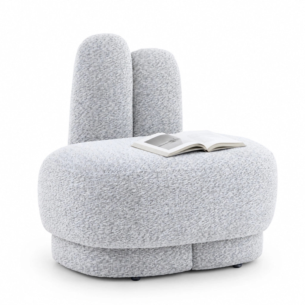 Pouf coniglio 54 x 41;5 x 54 cm grigio chiaro; seduta extra; struttura in legno; 120 kg