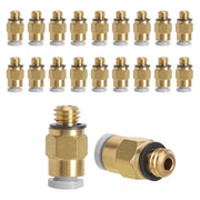 20 connettori in PTFE PC4-M6 per tubi da 4 mm