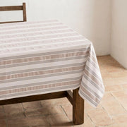 Tovaglia a righe, 140x200 cm, resistente alle macchie, in cotone
