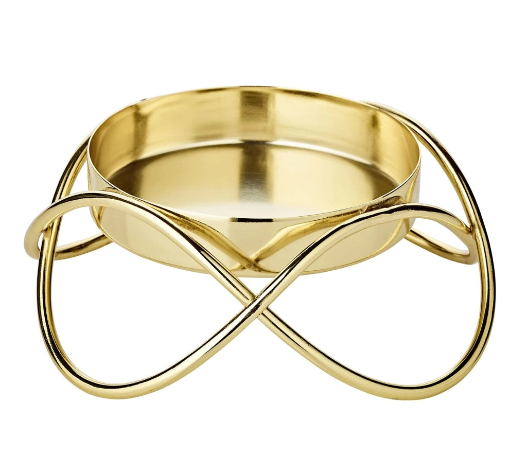 Portacandele Bastia, oro, set da 2, diametro 13 cm, altezza 4,5 cm