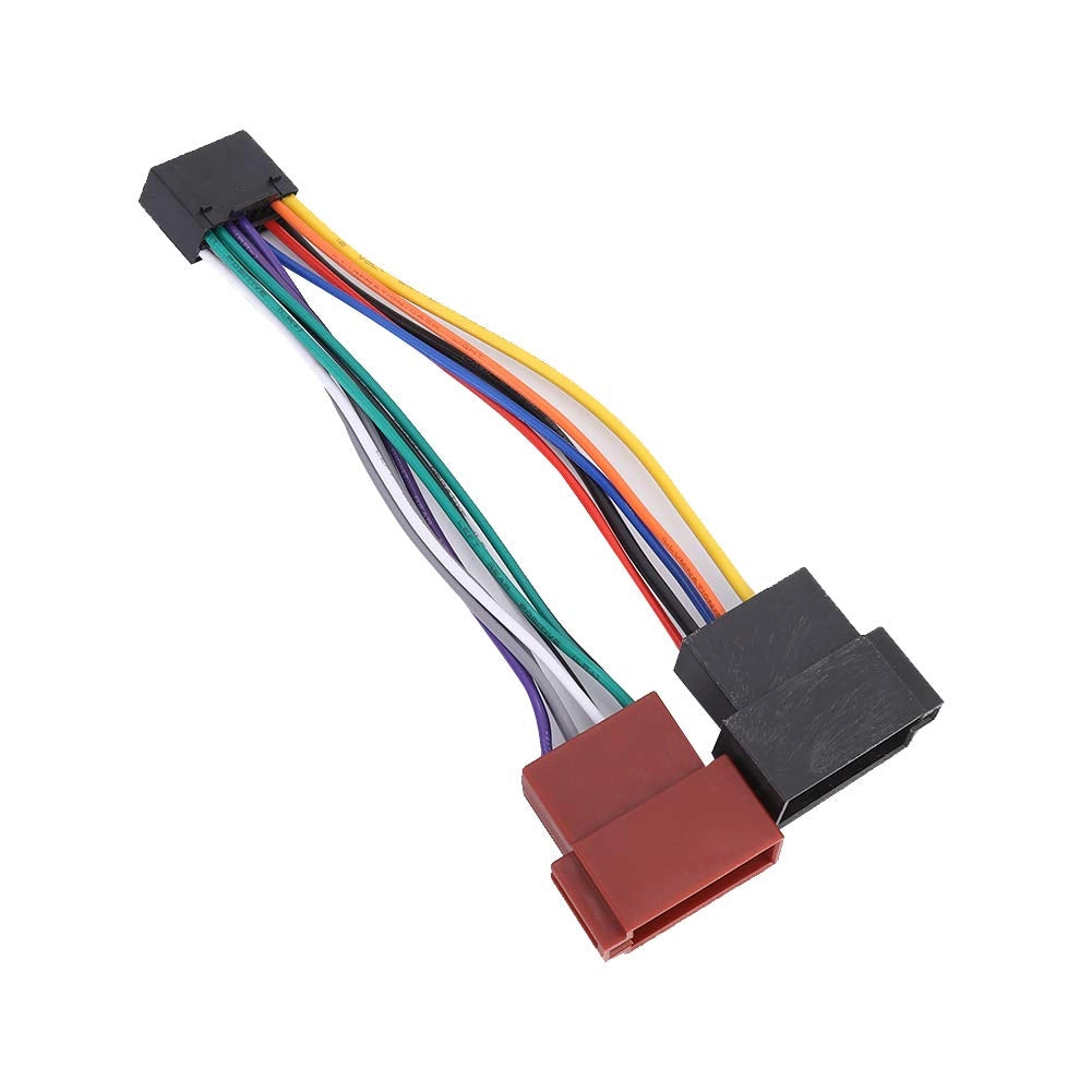 Adattatore per cablaggi ISO, da 16 pin a ISO, in plastica ABS, per autoradio
