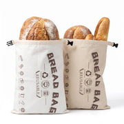 Confezione da 2 sacchetti per il pane in cera d'api, dimensioni 43x32 cm, riutilizzabili