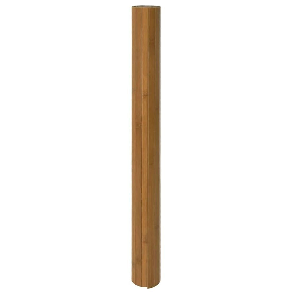 Tappeto Rettangolare Marrone 100x400 cm in Bambù