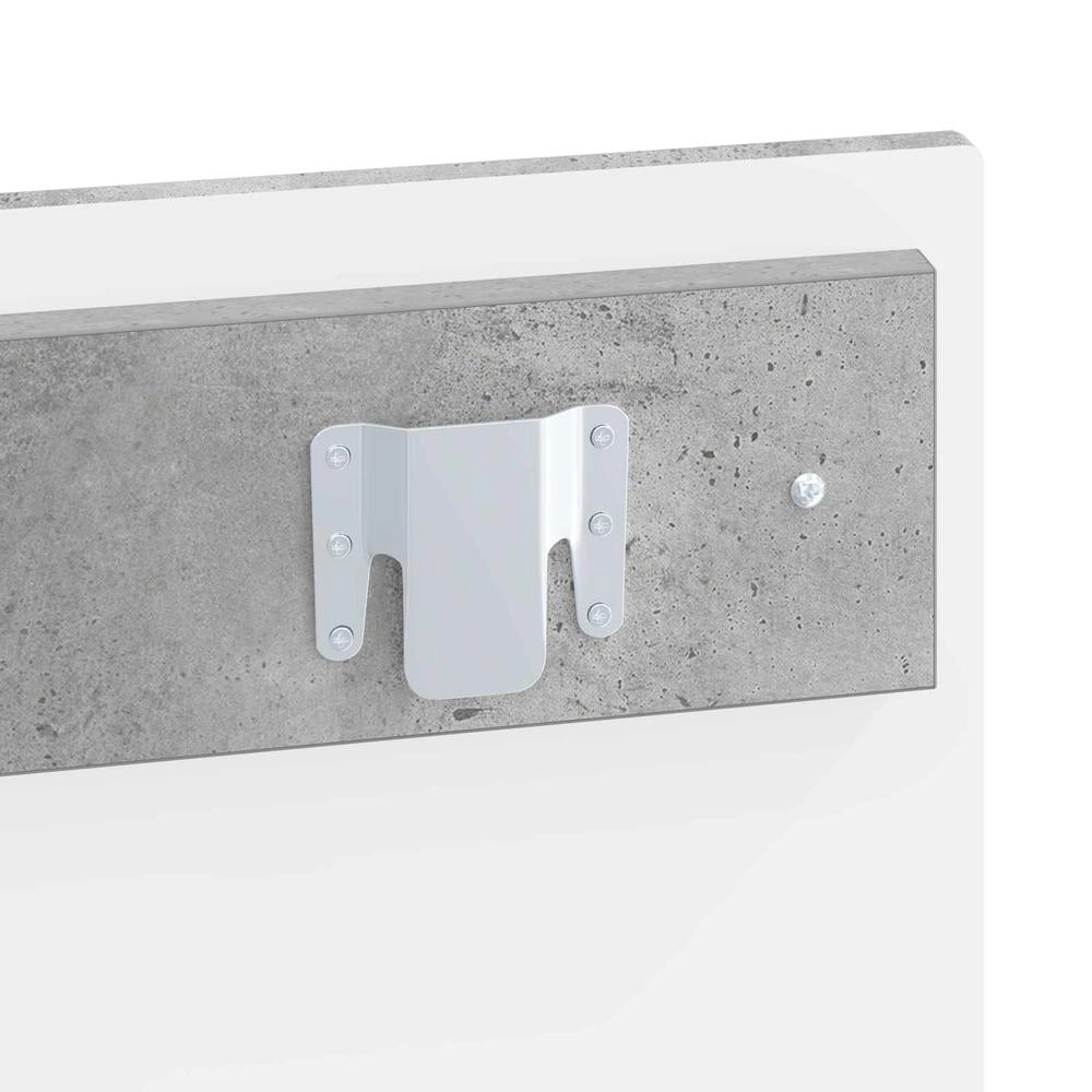 Testiera da Muro ZWOLLE Grigio Cemento Legno ingegnerizzato