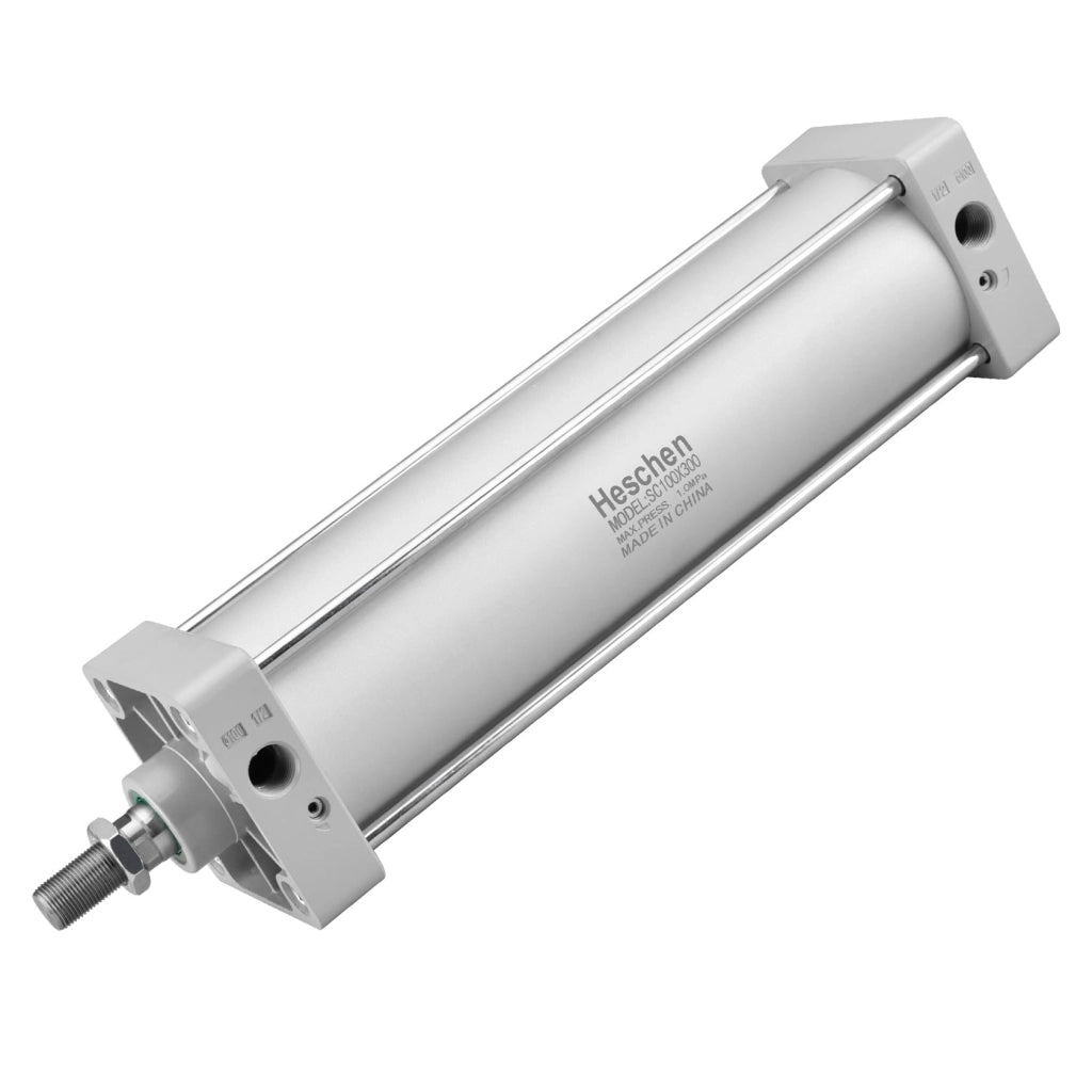 Cilindro pneumatico SC 100-300, diametro del pistone 100 mm, corsa 300 mm, a doppio effetto