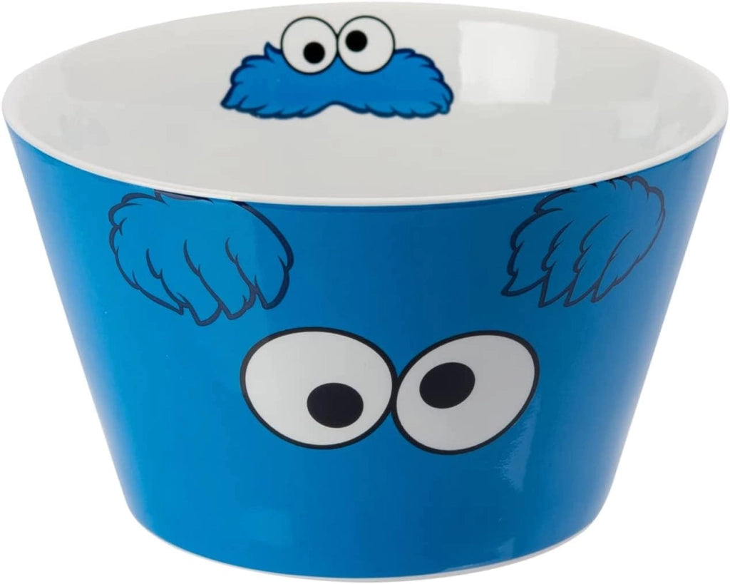 Ciotola per cereali in porcellana, design "Mostro delle briciole", colore blu, capacità 500 ml