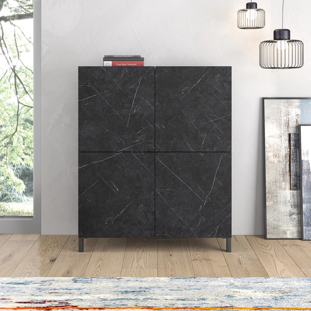 Credenza alta ALVEA marmo nero