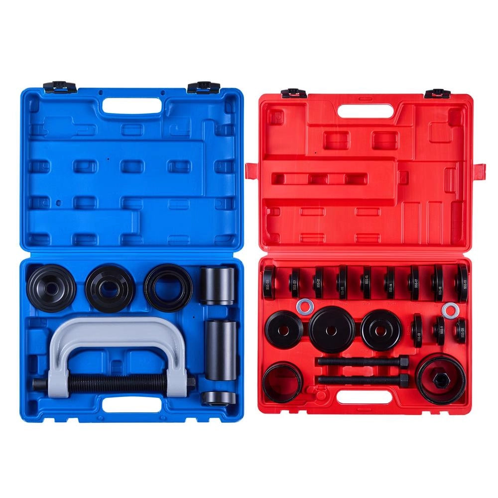 Set pressa per cuscinetti e boccole 10+24 pezzi con telaio a C e custodia, kit per installazione e rimozione per officina LX1010+LX1005