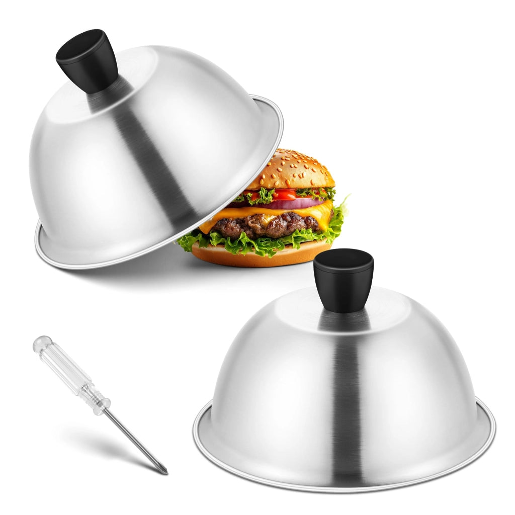 Pressa per hamburger in acciaio inossidabile, confezione da 2, dimensioni 15,3 x 9,5 cm