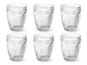 Set di 6 bicchieri "Daisy", trasparenti, capacità 270 ml, design vintage