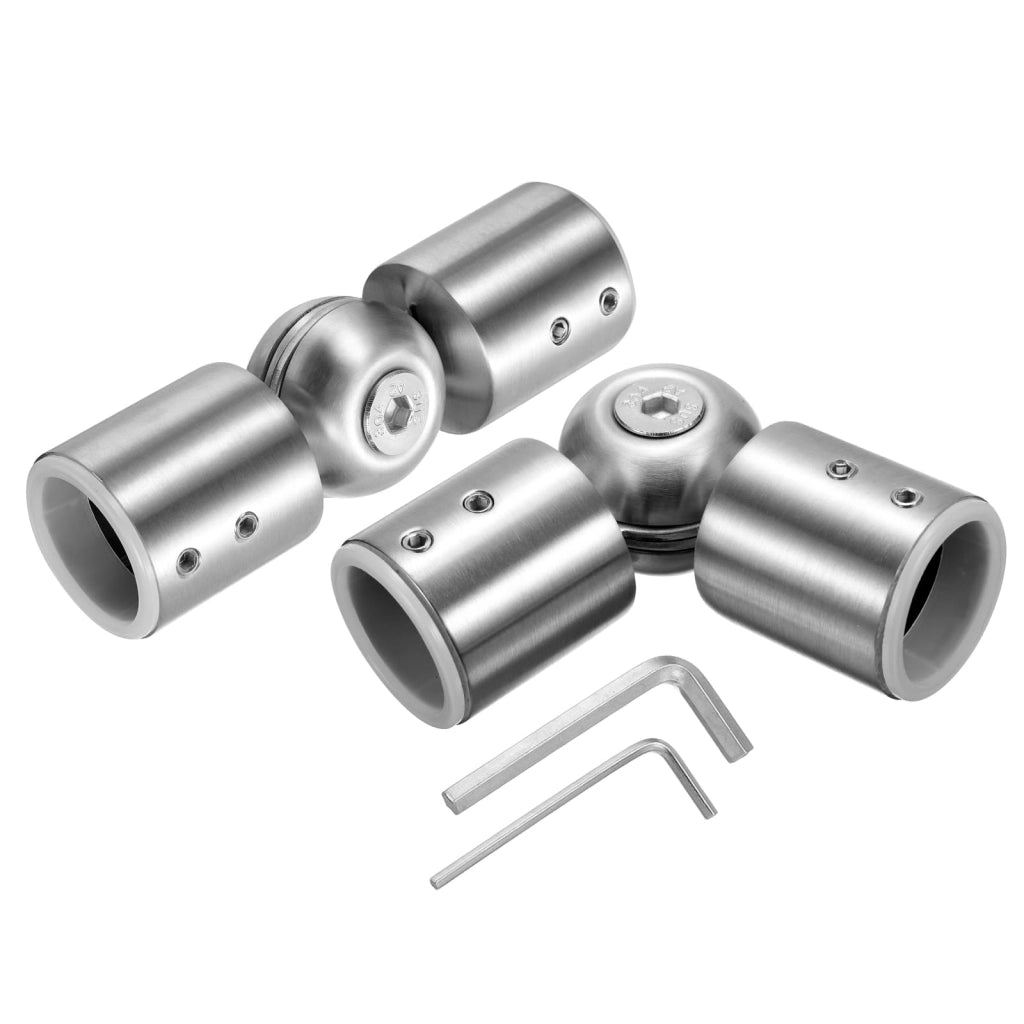 Connettori angolari per tende, 2 pezzi, 19 mm, acciaio inossidabile, regolabili