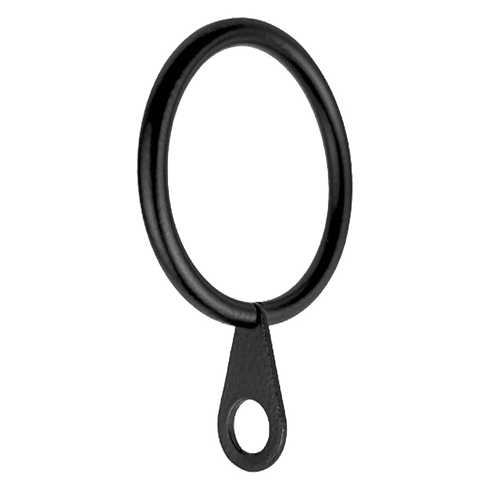 ANELLO PER SCORRITENDA col. nero - Ø 12 mm  cf. 6 pz