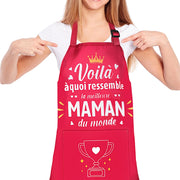 Grembiule da cucina per mamme, regolabile, impermeabile, con tasca