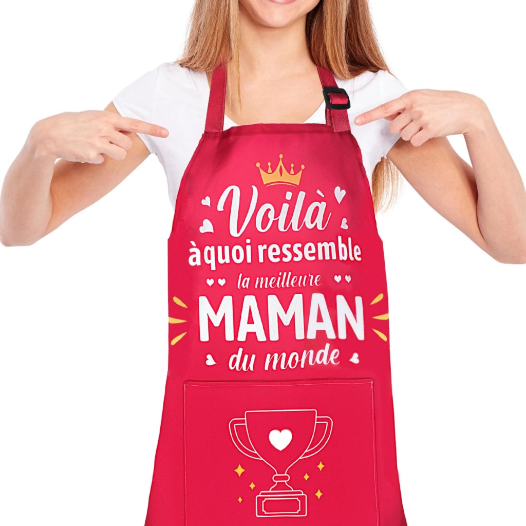 Grembiule da cucina per mamme, regolabile, impermeabile, con tasca