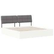 Letto matrimoniale con testiera Bianco e Grigio Chiaro 3440350