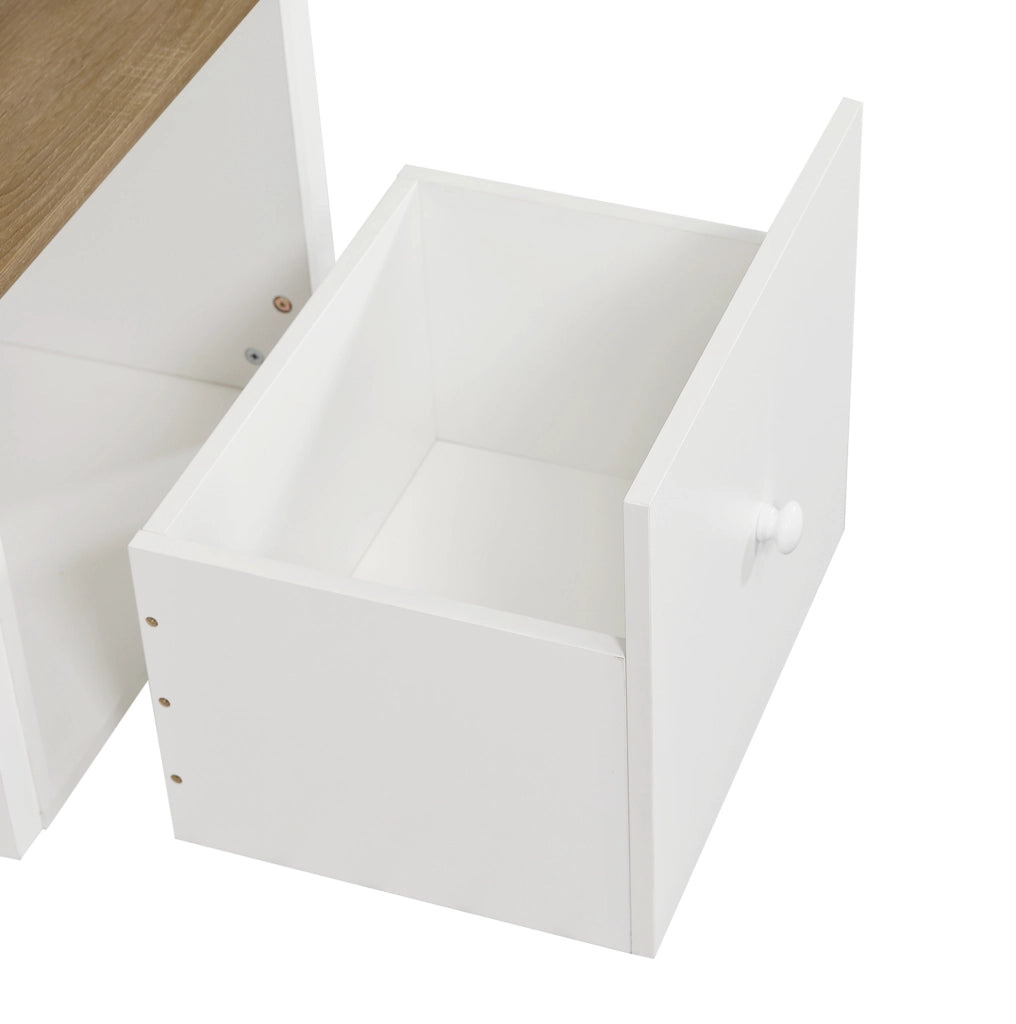Letto a soppalco per bambini 90x200 cm con scrivania e contenitori