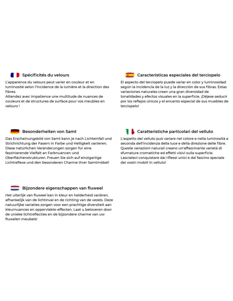 Divano diritto EDGAR – Nero – 3 posti – Velluto stile barocco